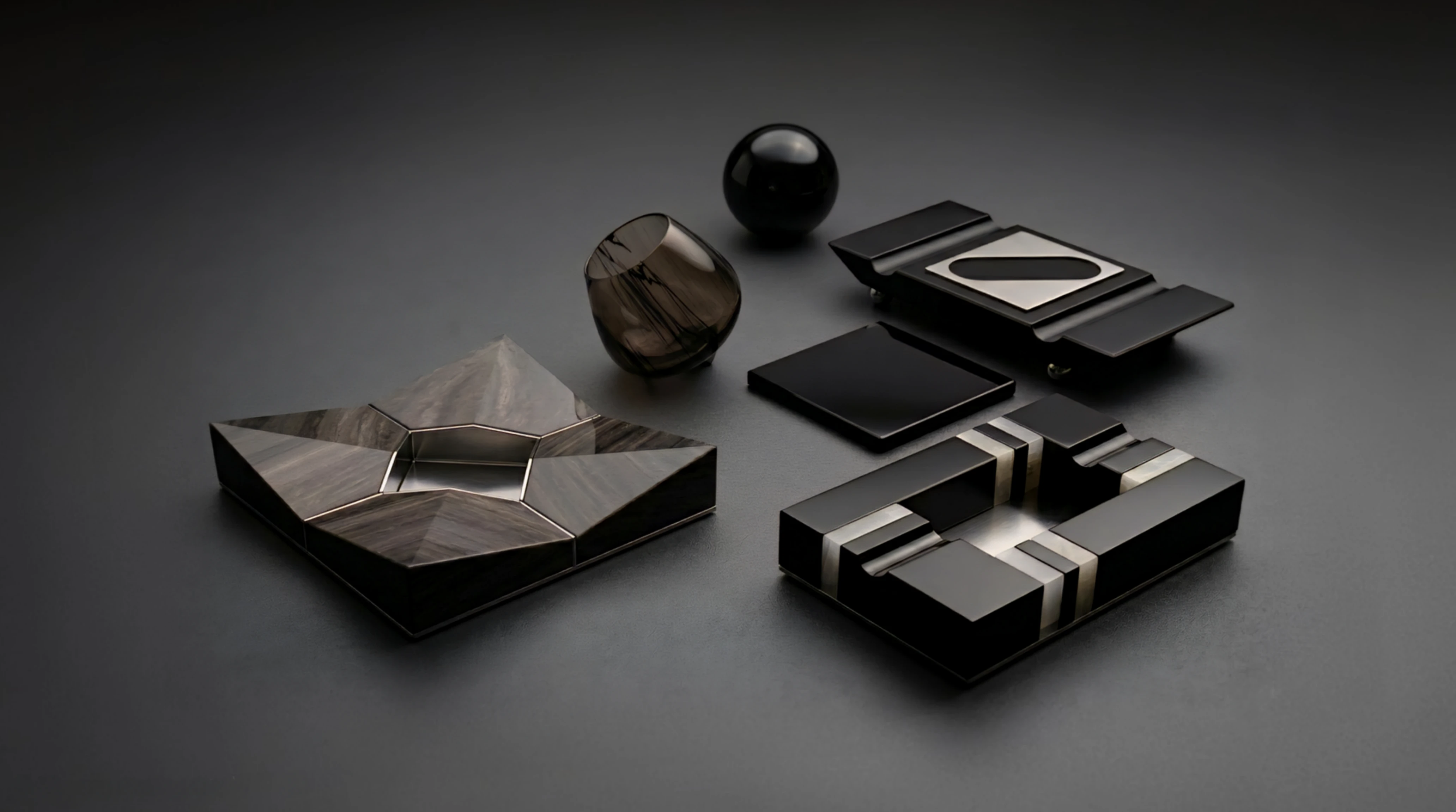 Ashlar House luxury obsidian accessories — hero photograph