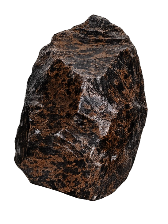 Brown Burl obsidian – warm amber and chestnut mineral patterning