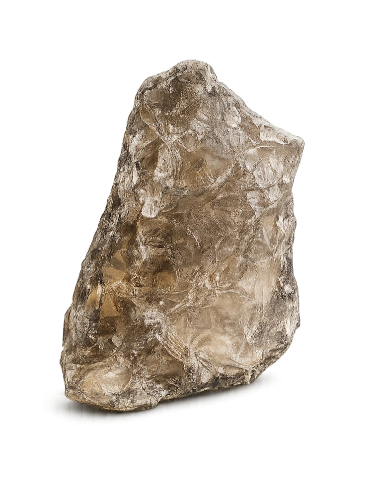 Translucent obsidian – vitreous clarity revealing internal depth in direct light
